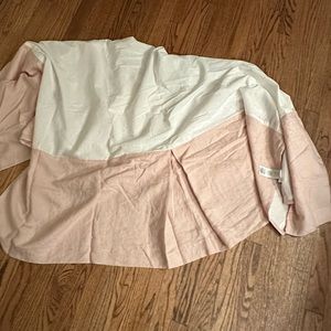 Pottery Barn Kids Blush Linen Crib Skirt
